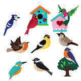 Maxbell Felt Sewing Kits Fish and Birds Art Craft Kits for Beginners for Girls Boys