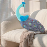 Maxbell Simulation Peacock Pillow Floor Cushion Throw Pillow Home Decor Firm Stuffed Blue