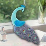 Maxbell Simulation Peacock Pillow Floor Cushion Throw Pillow Home Decor Firm Stuffed Blue