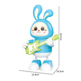 Maxbell Electronic Interactive Rabbit Musical and Dance Bunny Toy for Bedtime Friend Blue