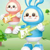 Maxbell Electronic Interactive Rabbit Musical and Dance Bunny Toy for Bedtime Friend Blue
