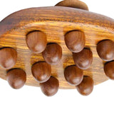 Maxbell Body Massager Brush Tool Manual Wooden Massage Brush for Shoulder Legs Waist