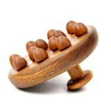 Maxbell Body Massager Brush Tool Manual Wooden Massage Brush for Shoulder Legs Waist
