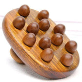 Maxbell Body Massager Brush Tool Manual Wooden Massage Brush for Shoulder Legs Waist