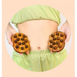 Maxbell Body Massager Brush Tool Manual Wooden Massage Brush for Shoulder Legs Waist