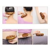 Maxbell Body Massager Brush Tool Manual Wooden Massage Brush for Shoulder Legs Waist