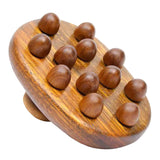 Maxbell Body Massager Brush Tool Manual Wooden Massage Brush for Shoulder Legs Waist