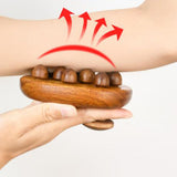 Maxbell Body Massager Brush Tool Manual Wooden Massage Brush for Shoulder Legs Waist