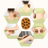 Maxbell Body Massager Brush Tool Manual Wooden Massage Brush for Shoulder Legs Waist
