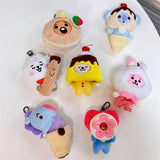 Maxbell Plush Key Rings Adorable Soft Stuffed Key Pendant for Party Favor Bags Purse Sheep