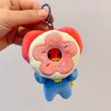 Maxbell Plush Key Rings Adorable Soft Stuffed Key Pendant for Party Favor Bags Purse Donuts