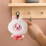 Maxbell Plush Key Rings Adorable Soft Stuffed Key Pendant for Party Favor Bags Purse Rabbit