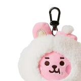 Maxbell Plush Key Rings Adorable Soft Stuffed Key Pendant for Party Favor Bags Purse Rabbit