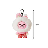 Maxbell Plush Key Rings Adorable Soft Stuffed Key Pendant for Party Favor Bags Purse Rabbit