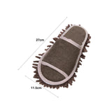 Maxbell Mop Slippers Women Men Mopping Slippers for Bedroom Bathroom Floor Polishing Brown