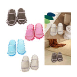 Maxbell Mop Slippers Women Men Mopping Slippers for Bedroom Bathroom Floor Polishing Brown