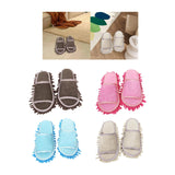 Maxbell Mop Slippers Women Men Mopping Slippers for Bedroom Bathroom Floor Polishing Brown