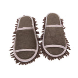 Maxbell Mop Slippers Women Men Mopping Slippers for Bedroom Bathroom Floor Polishing Brown