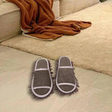 Maxbell Mop Slippers Women Men Mopping Slippers for Bedroom Bathroom Floor Polishing Brown