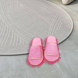 Maxbell Mop Slippers Women Men Mopping Slippers for Bedroom Bathroom Floor Polishing Pink