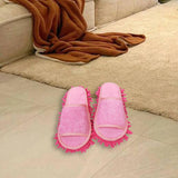 Maxbell Mop Slippers Women Men Mopping Slippers for Bedroom Bathroom Floor Polishing Pink