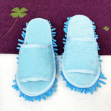 Maxbell Mop Slippers Women Men Mopping Slippers for Bedroom Bathroom Floor Polishing Blue