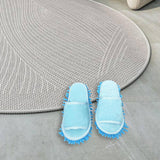 Maxbell Mop Slippers Women Men Mopping Slippers for Bedroom Bathroom Floor Polishing Blue