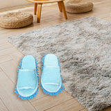 Maxbell Mop Slippers Women Men Mopping Slippers for Bedroom Bathroom Floor Polishing Blue