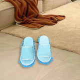 Maxbell Mop Slippers Women Men Mopping Slippers for Bedroom Bathroom Floor Polishing Blue