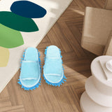 Maxbell Mop Slippers Women Men Mopping Slippers for Bedroom Bathroom Floor Polishing Blue