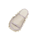 Maxbell Mop Slippers Women Men Mopping Slippers for Bedroom Bathroom Floor Polishing Beige