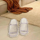 Maxbell Mop Slippers Women Men Mopping Slippers for Bedroom Bathroom Floor Polishing Beige