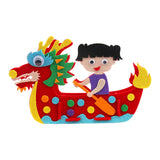 Maxbell Kids Handcraft Dragon Boat 3D DIY Felt Craft for Home Children Decor girl