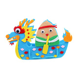 Maxbell Kids Handcraft Dragon Boat 3D DIY Felt Craft for Home Children Decor rice dumplings