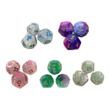 Maxbell 3Pcs Constellation Dices Astrology Dice for KTV Board Game Role Playing Game white and blue
