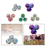 Maxbell 3Pcs Constellation Dices Astrology Dice for KTV Board Game Role Playing Game white and blue