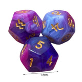 Maxbell 3Pcs Constellation Dices Astrology Dice for KTV Board Game Role Playing Game violet