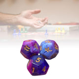 Maxbell 3Pcs Constellation Dices Astrology Dice for KTV Board Game Role Playing Game violet