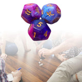 Maxbell 3Pcs Constellation Dices Astrology Dice for KTV Board Game Role Playing Game violet