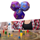 Maxbell 3Pcs Constellation Dices Astrology Dice for KTV Board Game Role Playing Game violet