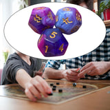 Maxbell 3Pcs Constellation Dices Astrology Dice for KTV Board Game Role Playing Game violet
