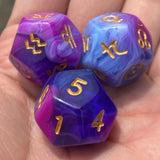 Maxbell 3Pcs Constellation Dices Astrology Dice for KTV Board Game Role Playing Game violet