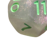 Maxbell 3Pcs Constellation Dices Astrology Dice for KTV Board Game Role Playing Game Clear and green