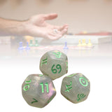 Maxbell 3Pcs Constellation Dices Astrology Dice for KTV Board Game Role Playing Game Clear and green