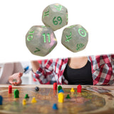 Maxbell 3Pcs Constellation Dices Astrology Dice for KTV Board Game Role Playing Game Clear and green