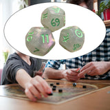 Maxbell 3Pcs Constellation Dices Astrology Dice for KTV Board Game Role Playing Game Clear and green