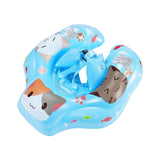 Maxbell Swimming Float Rings Inflatable Swimming Rings for 52-65cm Infant Boys Girls blue cat