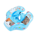 Maxbell Swimming Float Rings Inflatable Swimming Rings for 52-65cm Infant Boys Girls blue cat