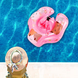 Maxbell Swimming Float Rings Inflatable Swimming Rings for 52-65cm Infant Boys Girls pink cats