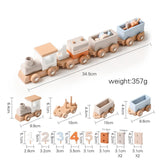 Maxbell Wooden Train Birthday Toy Crafts Montessori for Party Birthday Gift Children